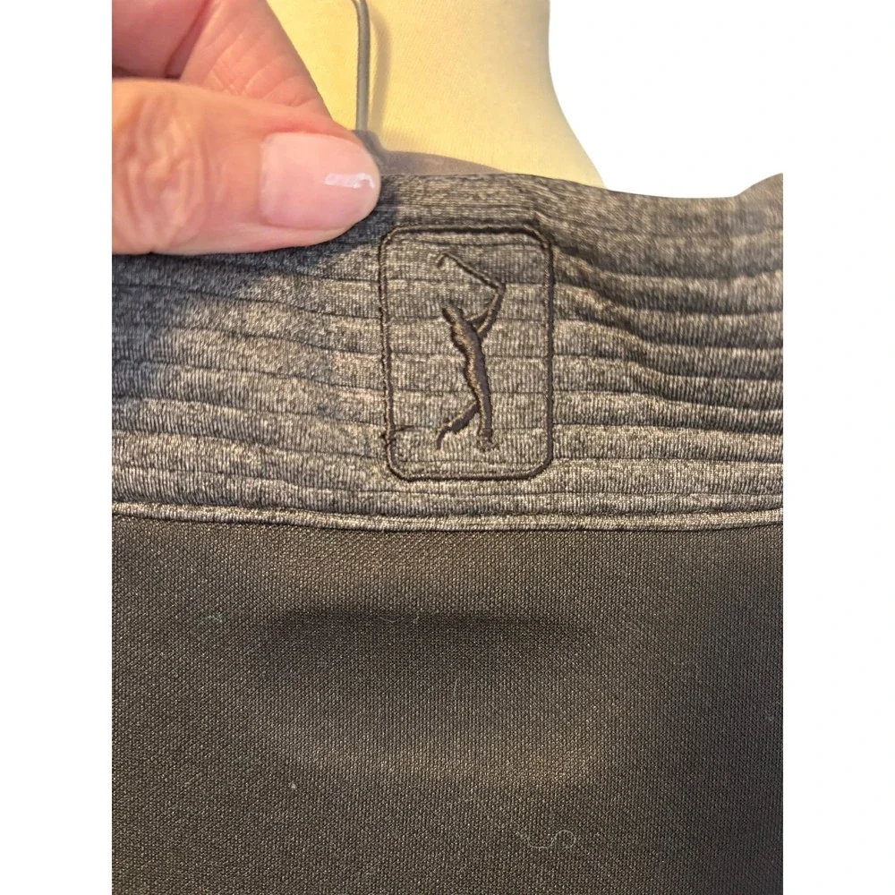 PGA Tour 2 Tone Gray Black Ottoman 1/2 zp Vest SZ XXL Golf Layering Prep Fairway